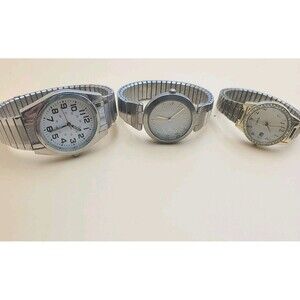 Lot of 3 Vintage Watches Made In Japan UNTESTED Stretch Band